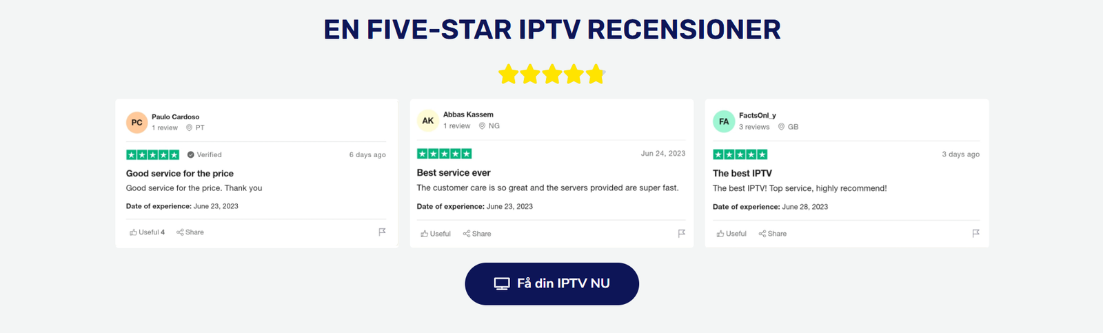 Smart IPTV recensioner fran kunder